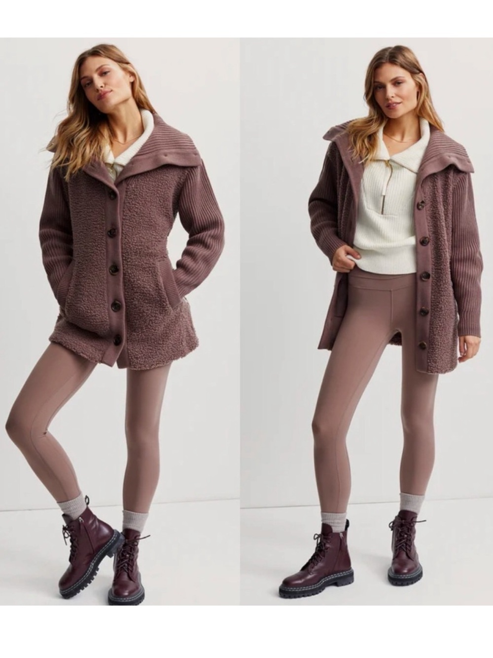 Varley Elliot Sherpa Button Down Jacket